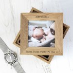 Personalised Oak Photo Cube Keepsake Box