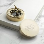 Adventurer's Brass Sundial & Compass