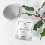 Personalised Festive Spirt Candle